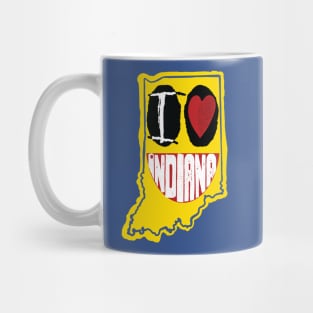 I Love Indiana Smiling Face Mug